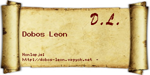 Dobos Leon névjegykártya