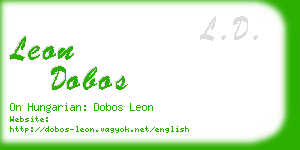 leon dobos business card